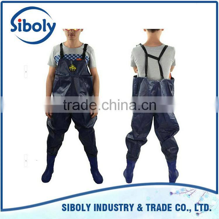 chest high waders being widely used among fishermen and waterway workers cheap waterproof working wear