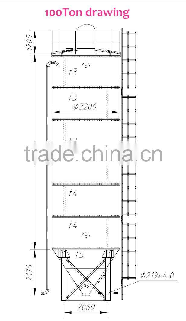 powdered steel cement silo tank price