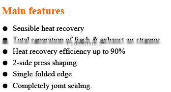 Honeycomb type cross-counterflow heat exchanger with high efficiency