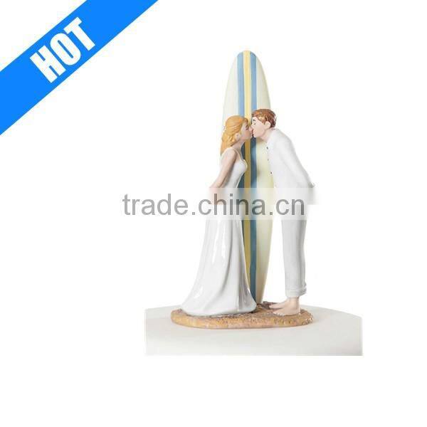 Hot Sale Surfer Beach Wedding Cake Topper Factory Supply