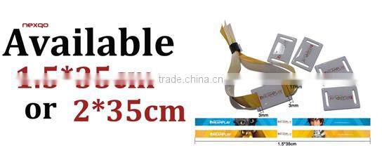 Soft PVC low cost waterpfoof RFID disposable wristbands