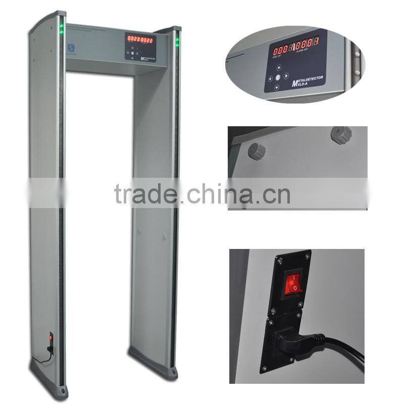 CE approved 33 detect zones walk through metal detector gate