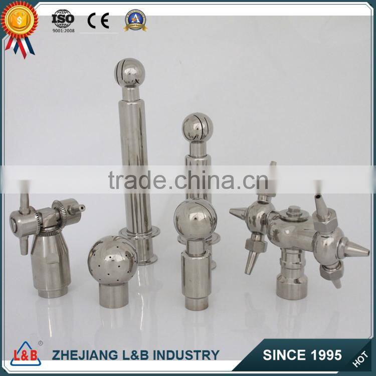 sanitary stainless steel thread rotary cleaning ball