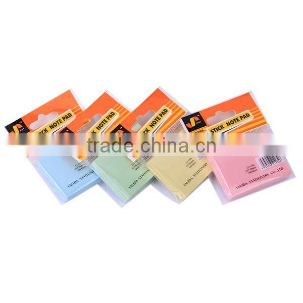 Color Paper Notices Lovely Square Sticky Custom Note Pad