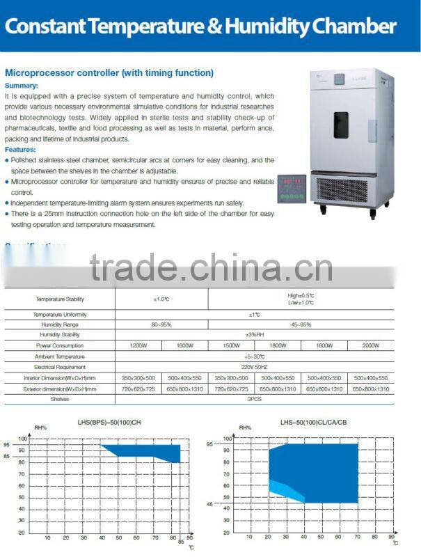 LHS-100CB 100L constant temperature humidity chamber RT-40--85C 45~98%RH