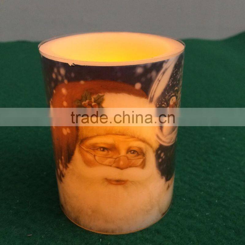 Christmas decor led flameless candles led wax candles for Christams yellow flicking flameless led candle battery operated candle