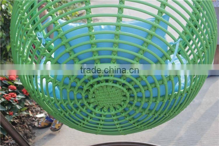 Elegant Stylish Rattan Wicker Indoor Cane Swing Chair With Stand For Adults