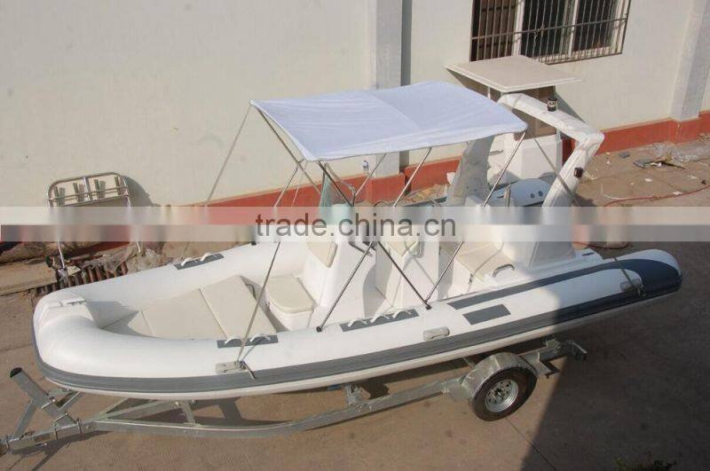 RILAXY 5.8m rigid hull inflatable boat with outboard motor for sale