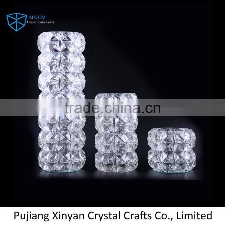Factory Sale custom design table decoration crystal vase from China