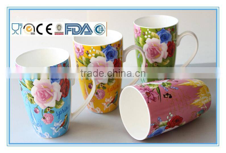 fine porcelain mug with beautiful decal