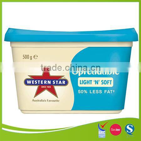 customized logo design pp plastic food containers for butter