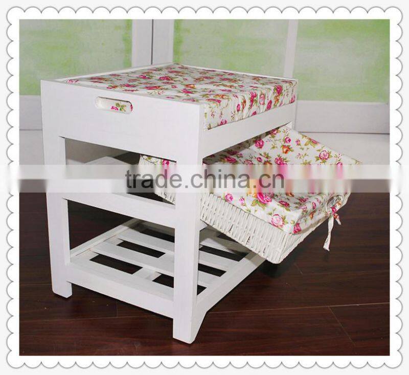 handmade white solid living room cabinet with drawers