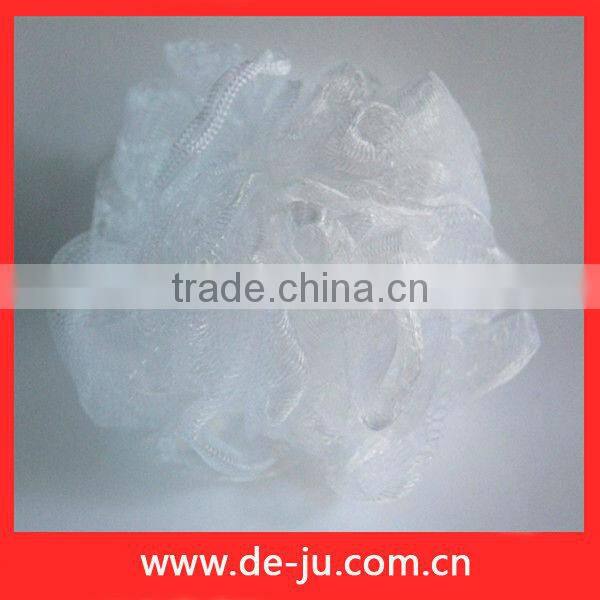 Bathroom Body Cleaning PE Mesh Blue Round Bath Sponge