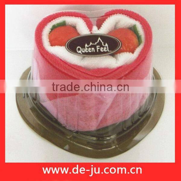 Heart Shaped Plastic Package Small Gift Cake Towel Supplies