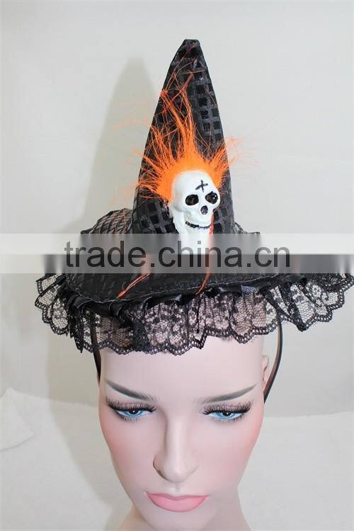 Fashion Halloween Witch Hat headband skull hat hairband