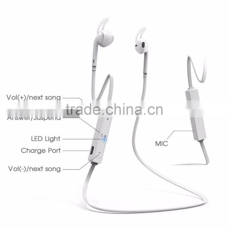 4.1 Stero Wireless bluetooth Sport earphone, Smart Vehicle-mounted Mobile Phone Headset With Voice Answered Function