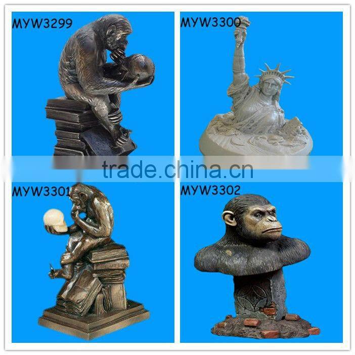 Fashion Animal resin Statue of apes figurine