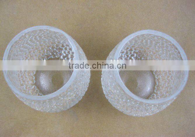 pocking mark glass candle holder