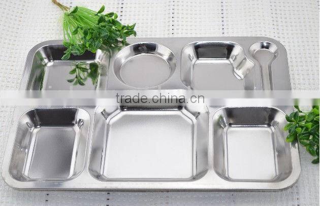 SS18/8 Stainless Steel Fast Food Tray