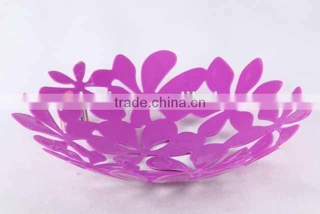 Flower shaped plastic fruit dish fruit basket