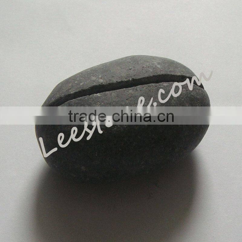 Hot sale high quality natural beautiful pebble stone creative cardcase crafts