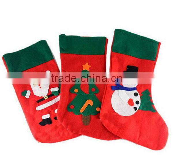 Hot best selling new products alibaba china fabric bulk handmade diy custom felt red decorative funny christmas stockings