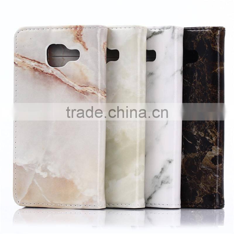 Noble design high quality marble PU card bumper/pocket cell phone case for Samsung