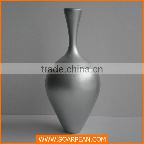 Modern Fiberglass Vase with Big Bottleneck for Jewelry Display
