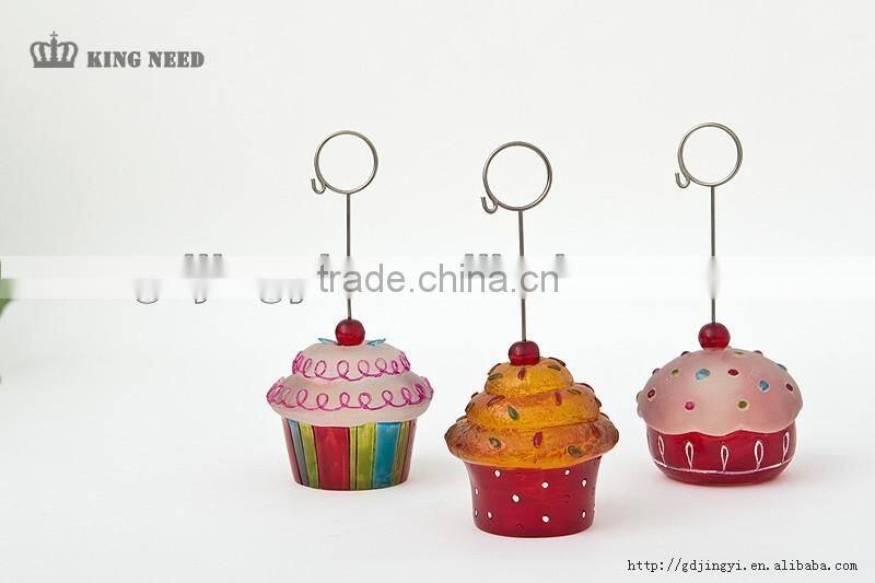 2016 China LED acrylic & plastic card holder sweety cake Office supplies cheap wholesale