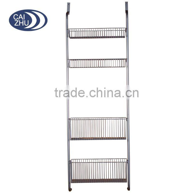 Newest Over Door Storage Basket Rack Shelves Organizer