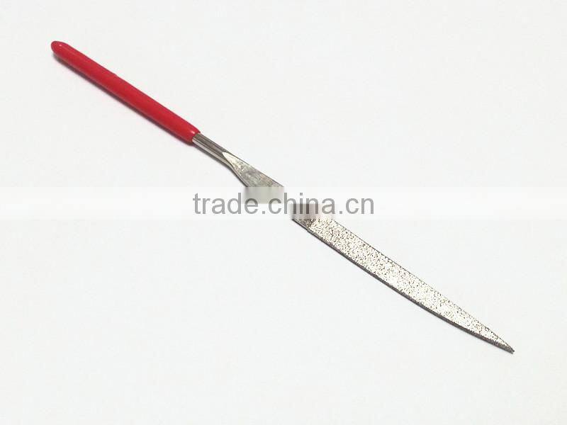 Electroplated diamond triangle round file
