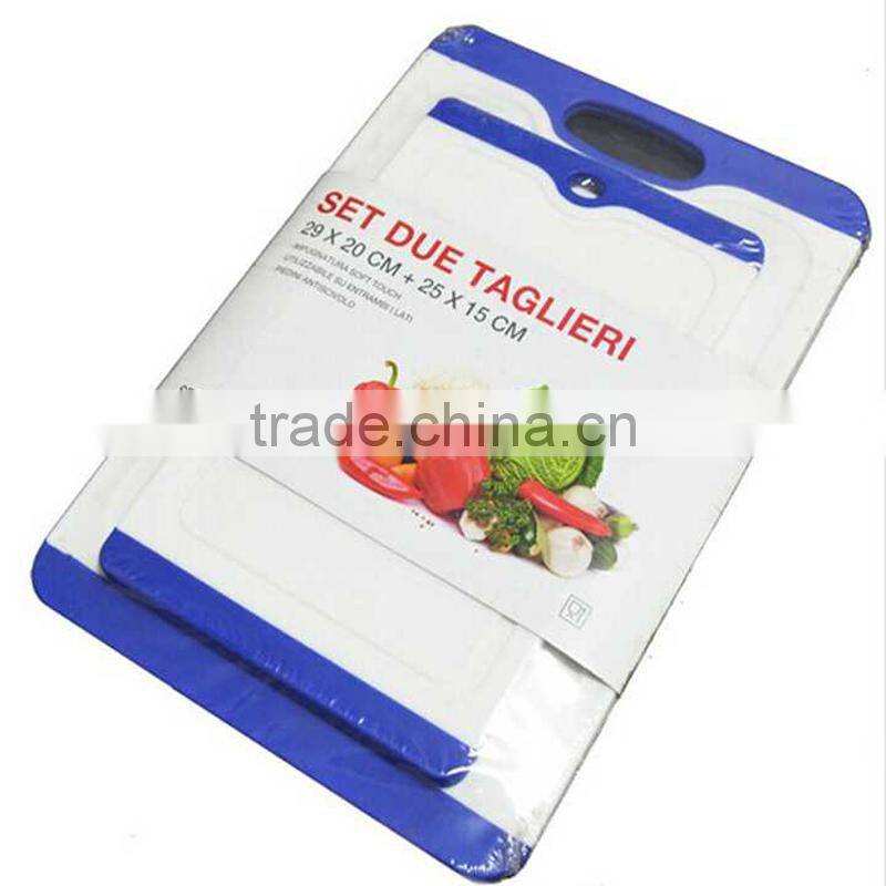 Antibacterial non slip plastic kitchen chopping blocks