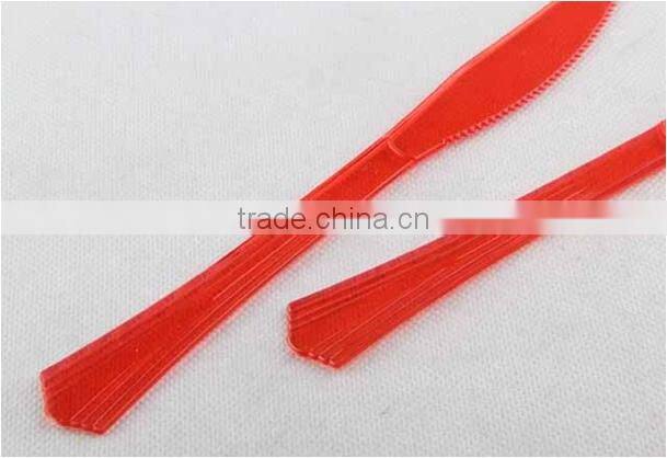 8.5" PS black, red or clear disposable plastic serving fork