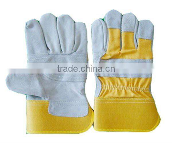 Industry cow split leather working gloves for safety ZMR111