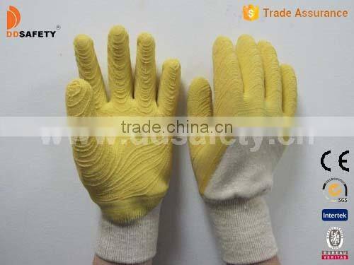 DDSAFETY 2017 Cheap Factory Price Latex Dipped Knitted Cotton Gloves