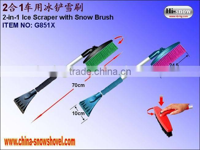 G852T Telecopic Car brush with ice scraper