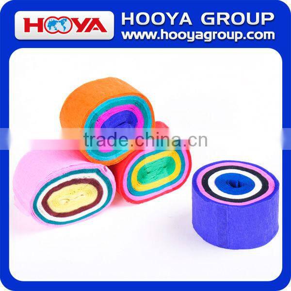 Colorful Party DIY Crepe Four Rainbow Paper Streamers