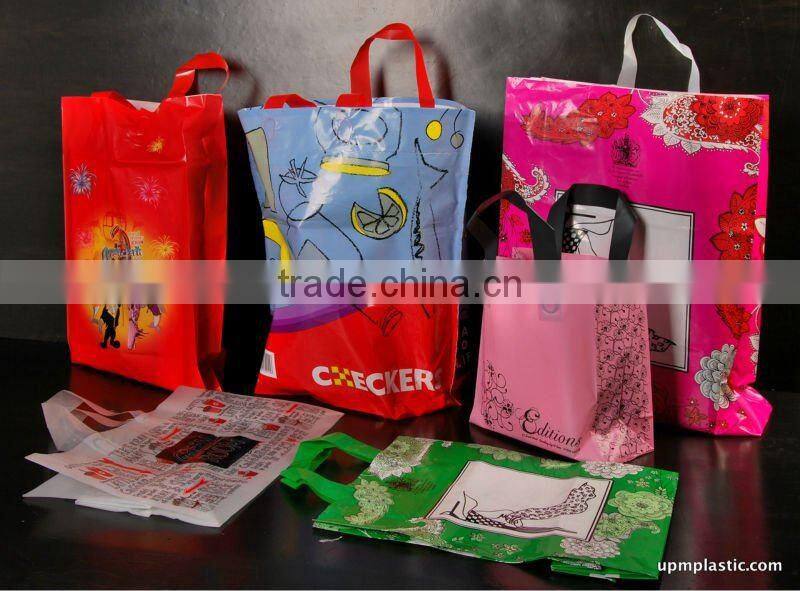 Degradable Flexiloop block bottom PE plastic bags