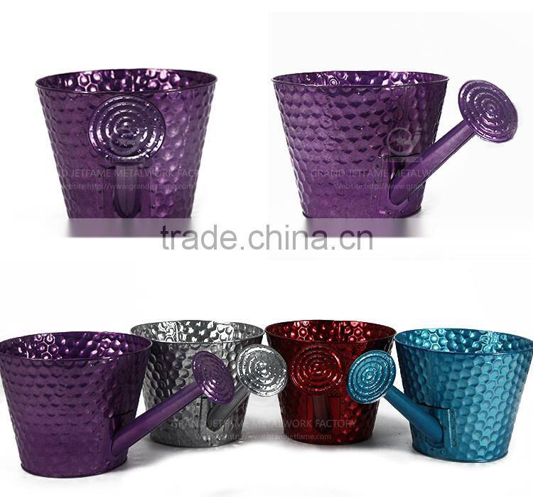10 inch modern outdoor planters galvanised pots for plants zinc plant pot
