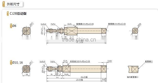 CJ2-Series-Stainless-Steel-Mini- lock cylinder with high quality