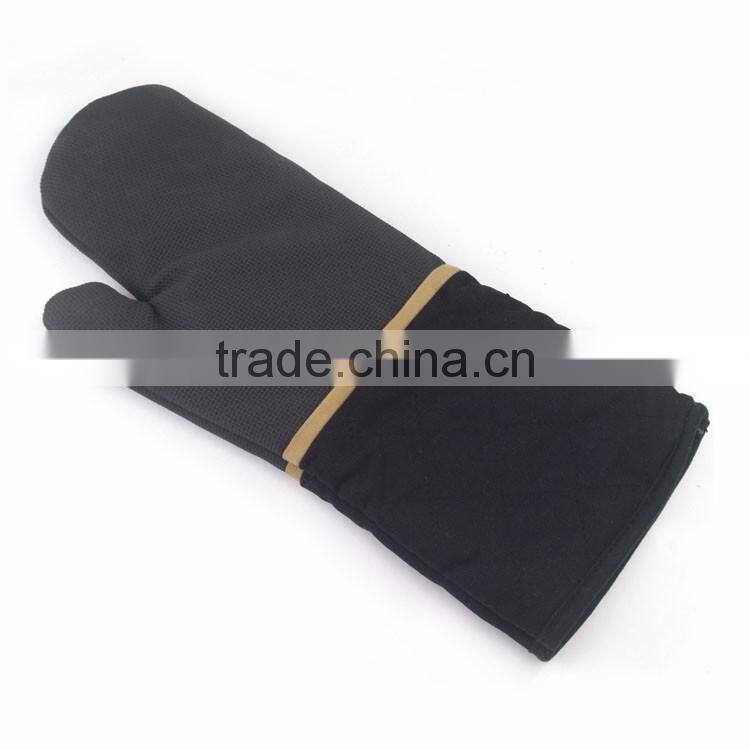 Long gray protection heat resistant oven silicon rubber gloves for kitchen cooking & BBQ