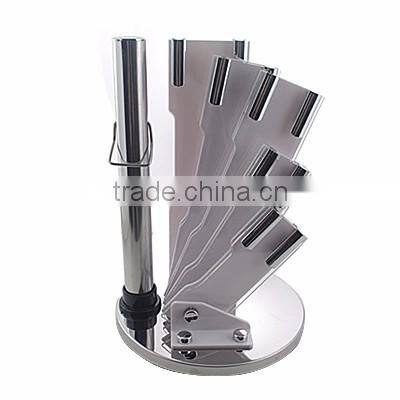 8pcs stianless steel modern kitchen safety cutter knife with acrylic stand