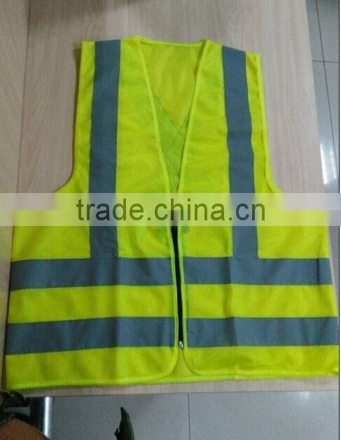 High quality reflective vest for Chile market with general reflective tape and advanced reflecitve tape,