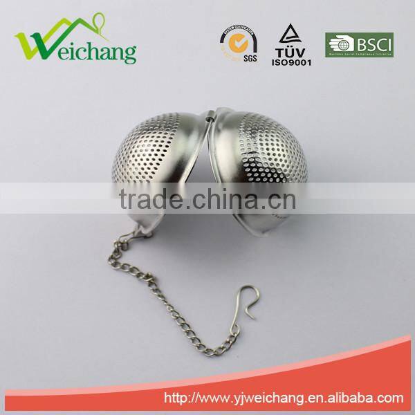 WCYY0006 High quality Hot sale 304 material circular Long chain Tea Ball Tea Infuser Tea Strainer