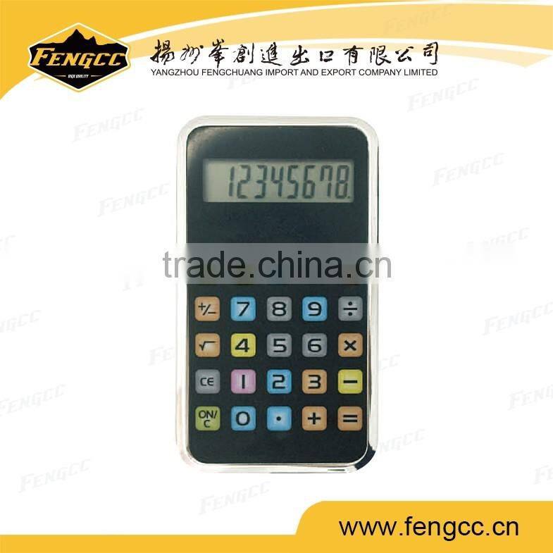 2016 best sell 8 digits touch screen style mini phone shape scientific calculator