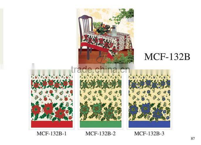 2014 NEW Designed Fashion Printed PVC table cover cloth with falannel back , Direct factory/Manufactory supply/industrial