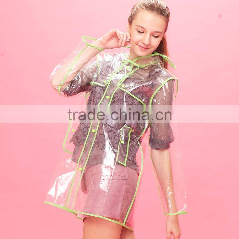 transparent raincoats eva/tpu riancoats supplier