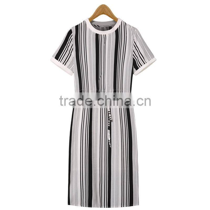 2016 latest plain dress for fat women with short sleeve,plus size/over size women casual dress for summer