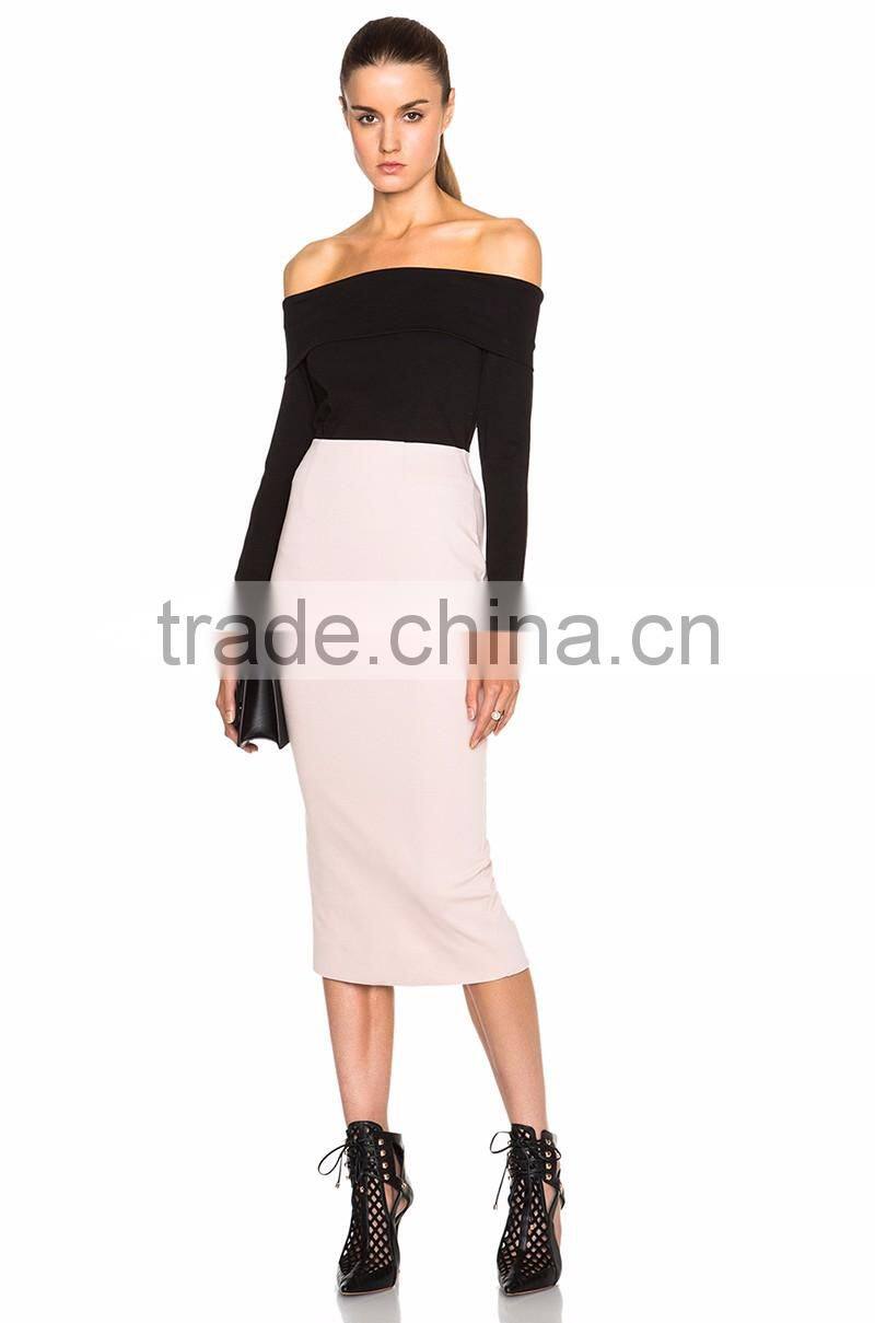 latest model fitted slit long pencil skirt for women