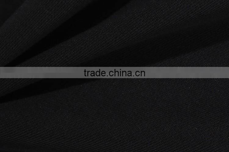 long sleeve pure color curved hem black pullover no hood blank sweatshirt crewneck women custom with two zips on the sleeve